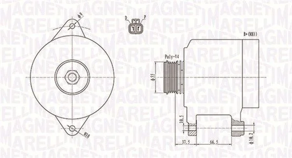 Alternador MAGNETI MARELLI 063731283010