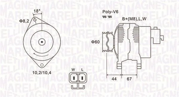 Alternador MAGNETI MARELLI 063731526010