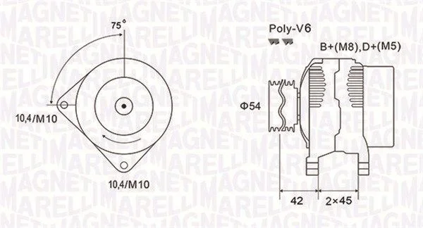 Alternador MAGNETI MARELLI 063731564010