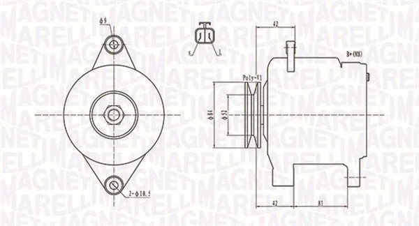 Alternador MAGNETI MARELLI 063731615010