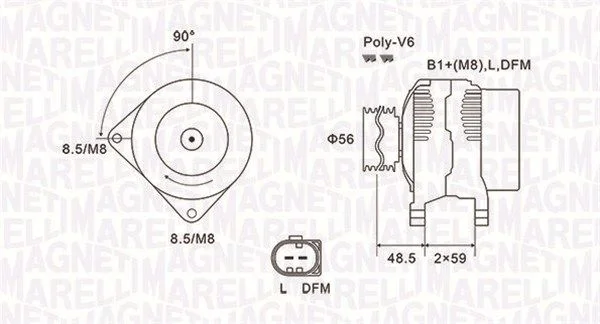 Alternador MAGNETI MARELLI 063731644010