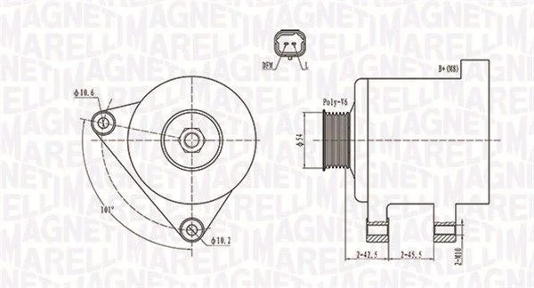 Alternador MAGNETI MARELLI 063731674010