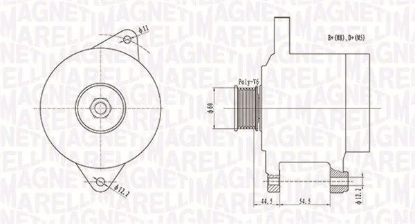 Alternador MAGNETI MARELLI 063731718010