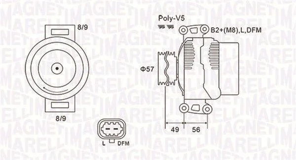 Alternador MAGNETI MARELLI 063731740010