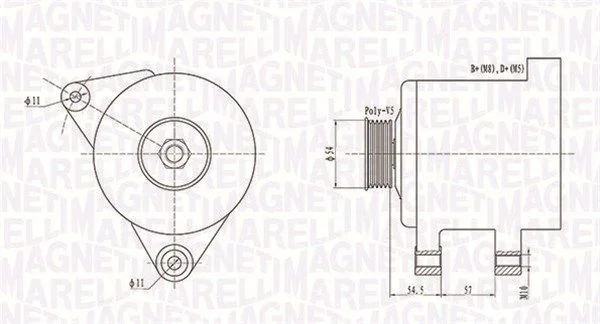Alternador MAGNETI MARELLI 063731747010