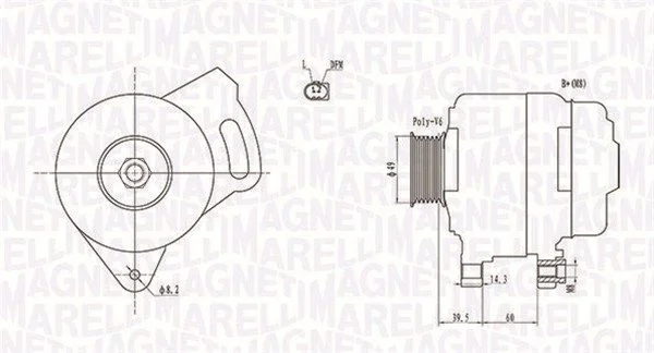 Alternador MAGNETI MARELLI 063731750010