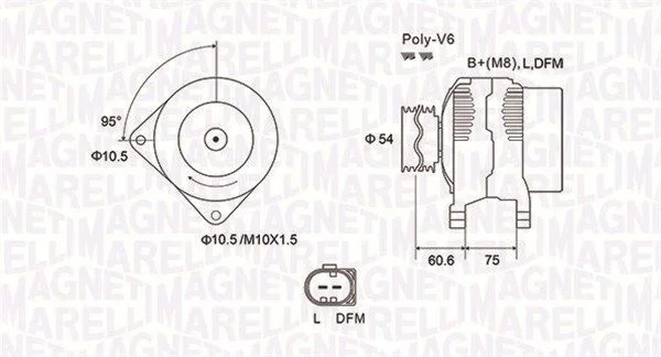 Alternador MAGNETI MARELLI 063731757010