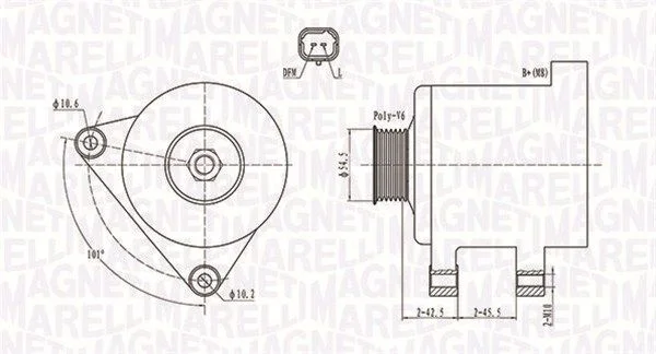 Alternador MAGNETI MARELLI 063731761010