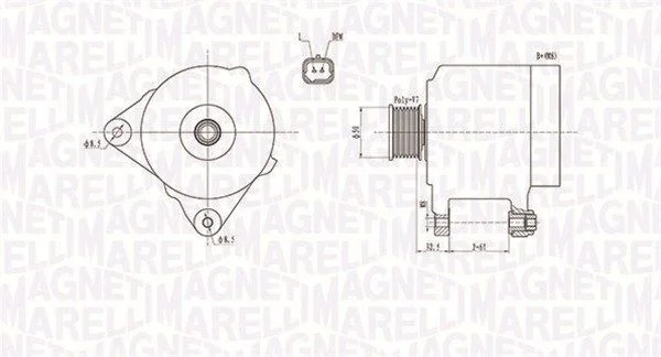 Alternador MAGNETI MARELLI 063731768010