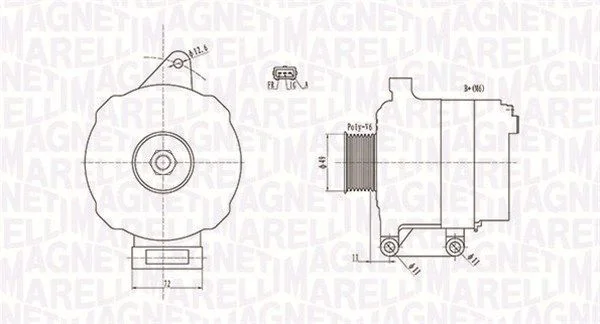 Alternador MAGNETI MARELLI 063731780010