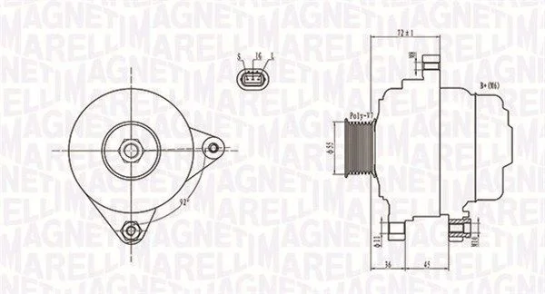 Alternador MAGNETI MARELLI 063731792010