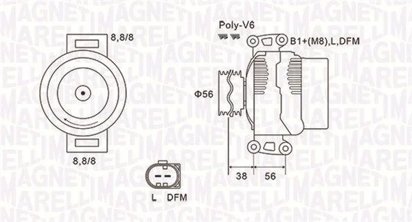 Alternador MAGNETI MARELLI 063731811010
