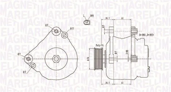 Alternador MAGNETI MARELLI 063731818010
