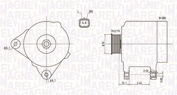 Alternador MAGNETI MARELLI 063731824010