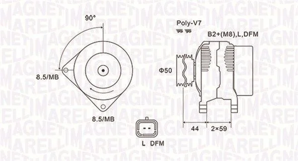 Alternador MAGNETI MARELLI 063731827010