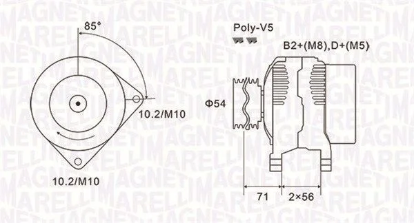 Alternador MAGNETI MARELLI 063731833010