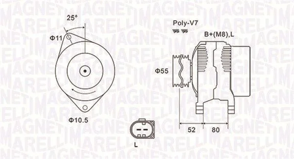 Alternador MAGNETI MARELLI 063731837010