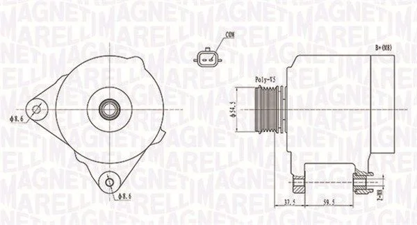 Alternador MAGNETI MARELLI 063731860010