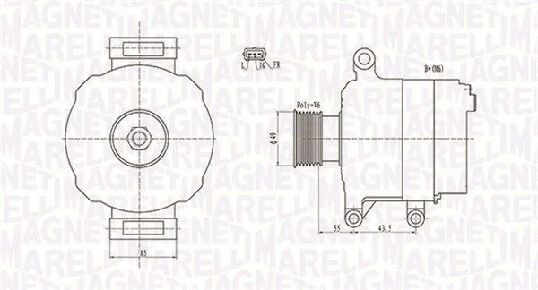 Alternador MAGNETI MARELLI 063731869010
