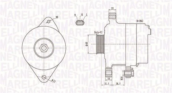 Alternador MAGNETI MARELLI 063731893010