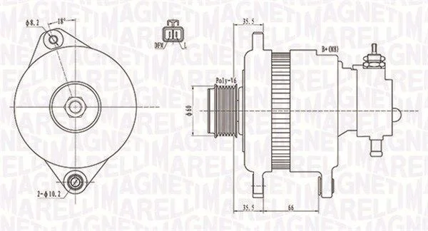 Alternador MAGNETI MARELLI 063731899010
