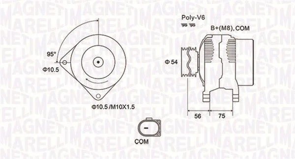Alternador MAGNETI MARELLI 063731904010