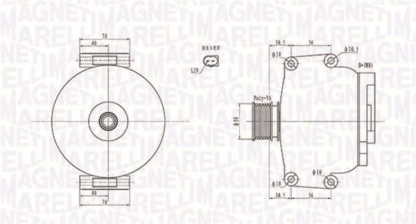 Alternador MAGNETI MARELLI 063731908010