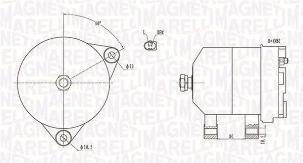 Alternador MAGNETI MARELLI 063731913010