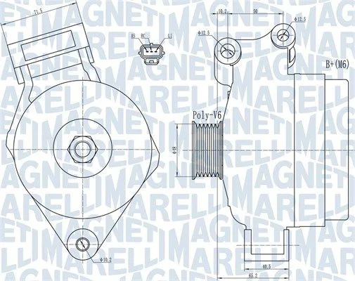 Alternador MAGNETI MARELLI 063731925010