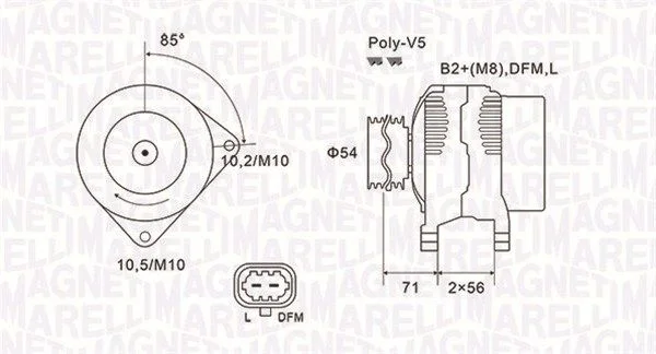Alternador MAGNETI MARELLI 063731960010