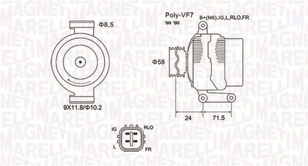 Alternador MAGNETI MARELLI 063731965010