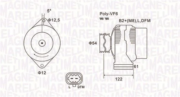 Alternador MAGNETI MARELLI 063731994010