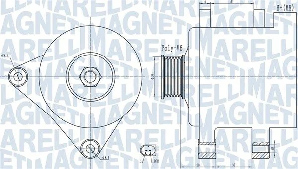 Alternador MAGNETI MARELLI 063732056010