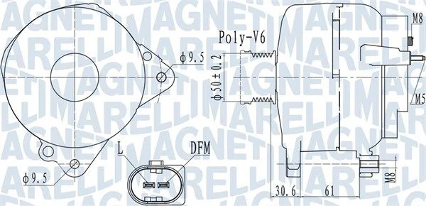 Alternador MAGNETI MARELLI 063732118010