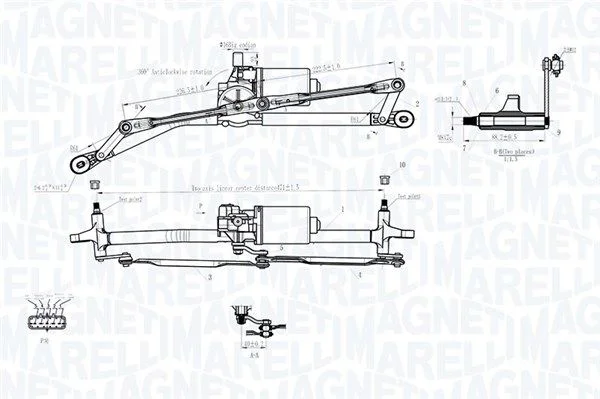 Window Cleaning System MAGNETI MARELLI 064012001011