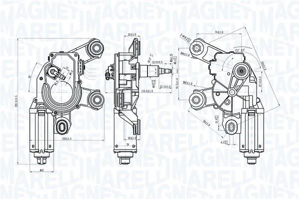 Wiper Motor MAGNETI MARELLI 064073000010