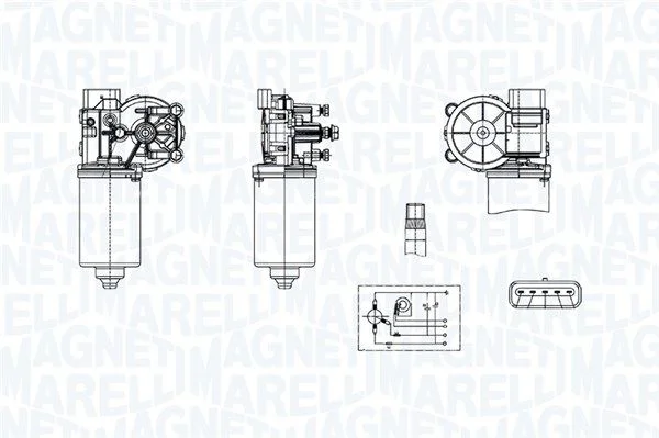 Wiper Motor MAGNETI MARELLI 064376400010