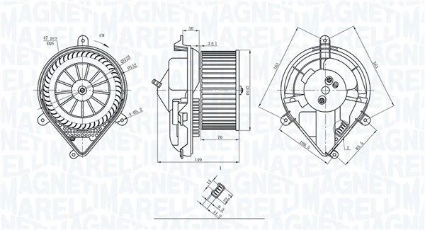Ventoinha interior MAGNETI MARELLI 069412228010