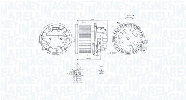 Ventoinha interior MAGNETI MARELLI 069412240010