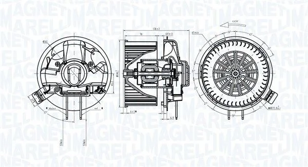Ventoinha interior MAGNETI MARELLI 069412305010