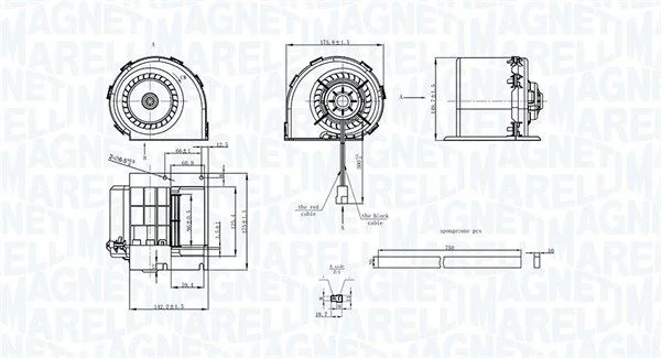 Interior Blower MAGNETI MARELLI 069412325010