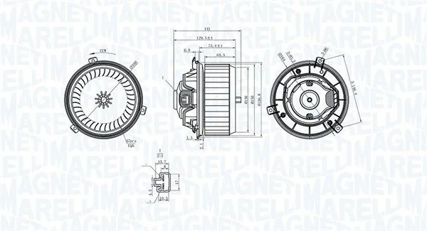 Ventoinha interior MAGNETI MARELLI 069412363010