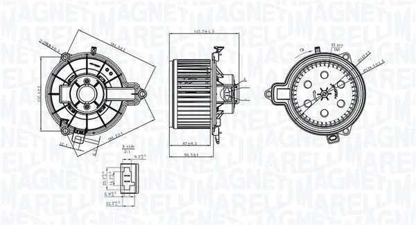 Ventoinha interior MAGNETI MARELLI 069412733010