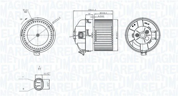 Ventoinha interior MAGNETI MARELLI 069412751010