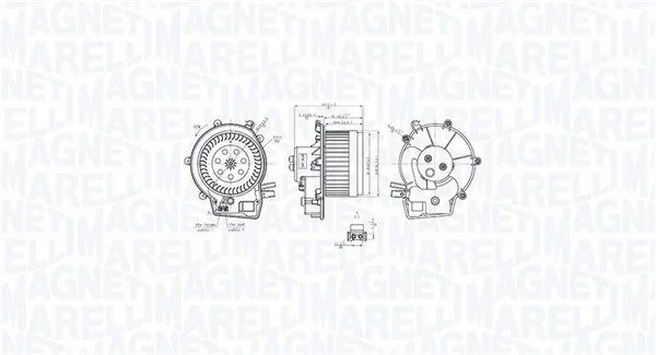 Interior Blower MAGNETI MARELLI 069412763010