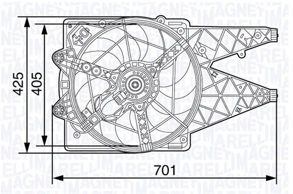 Fan, engine cooling MAGNETI MARELLI 069422472010
