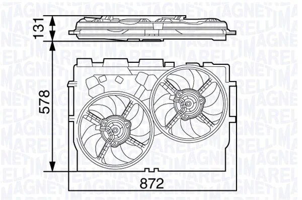 Ventilador, refrigeração do motor MAGNETI MARELLI 069422583010