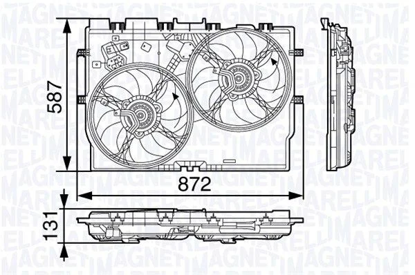 Fan, engine cooling MAGNETI MARELLI 069422584010