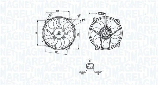 Ventilador, refrigeração do motor MAGNETI MARELLI 069422708010