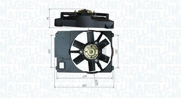 Ventilador, refrigeração do motor MAGNETI MARELLI 069422800010
